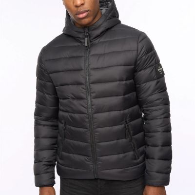 VESTE DOUDOUNE CROSSHATCH HOMME NOIR